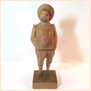 Sancho Panza Carved Wood Figure - Ouro Spain